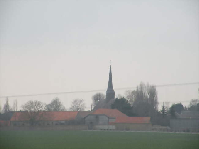Le village vu de l'A11 - Ermenonville-la-Grande (28120) - Eure-et-Loir