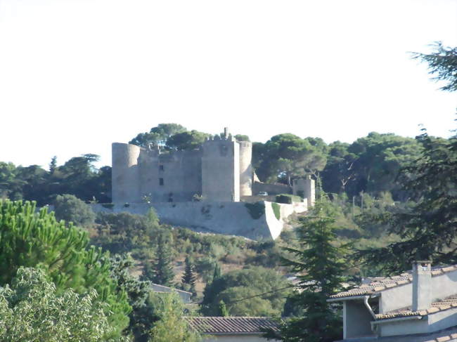Le château surplombant la commune - Boissières (30114) - Gard