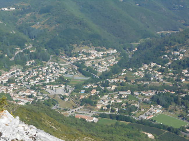 Sumène, vue depuis le sommet du Ranc de Banes - Sumène (30440) - Gard
