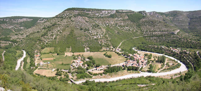 Vue panoramique du Cirque de Vissec (photomontage) - Vissec (30770) - Gard
