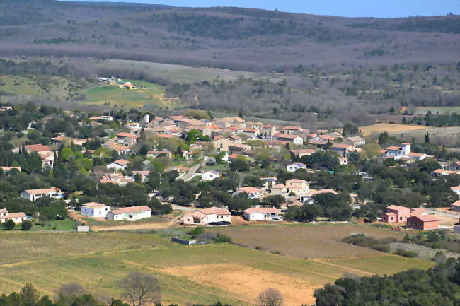 Vue sur La Boissière depuis le Puech Bartelié - La Boissière (34150) - Hérault