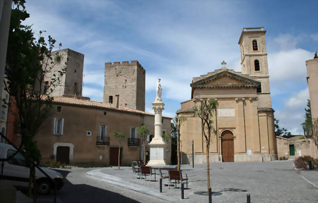 Église Sainte-Croix et Tour - Cournonterral (34660) - Hérault