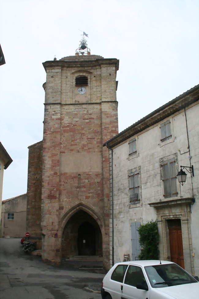 Clocher porche de l'église - Neffiès (34320) - Hérault