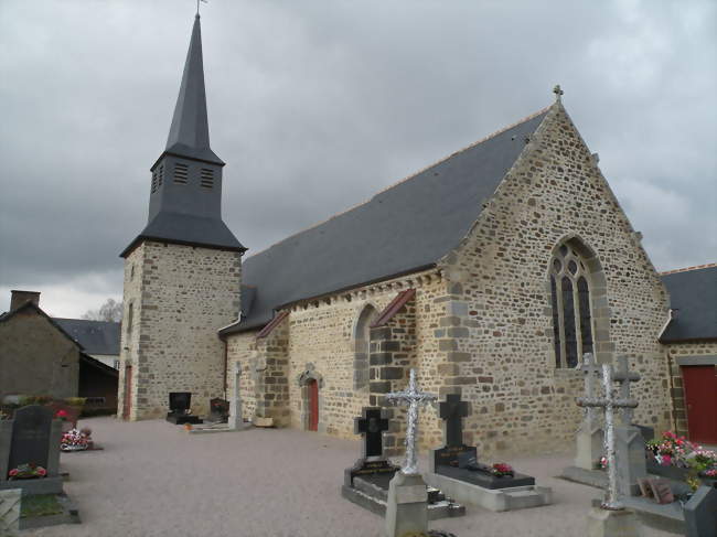 Léglise et le cimetière - Saint-Symphorien (35630) - Ille-et-Vilaine