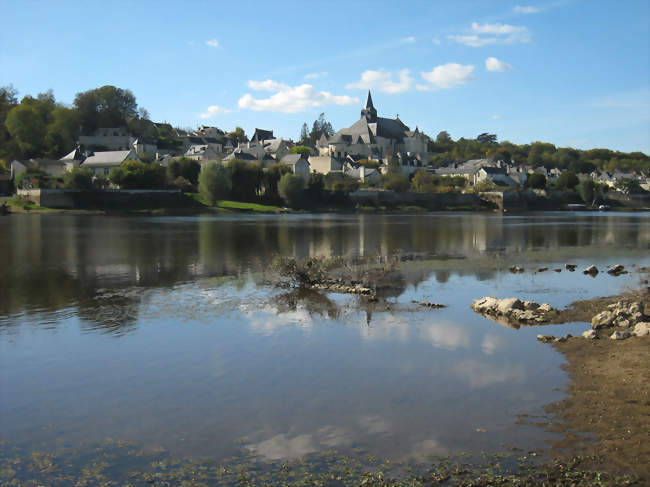 Vue du bourg et de la collégiale - Candes-Saint-Martin (37500) - Indre-et-Loire