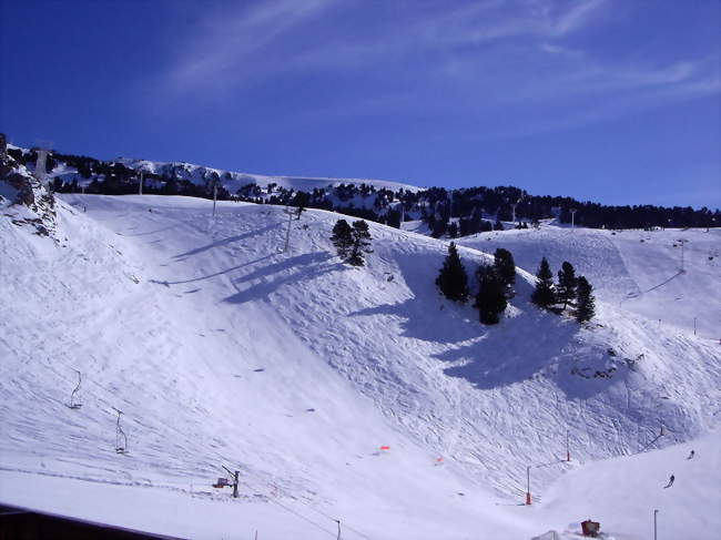 Vue d'une partie du domaine skiable depuis le Recoin - Chamrousse (38410) - Isère