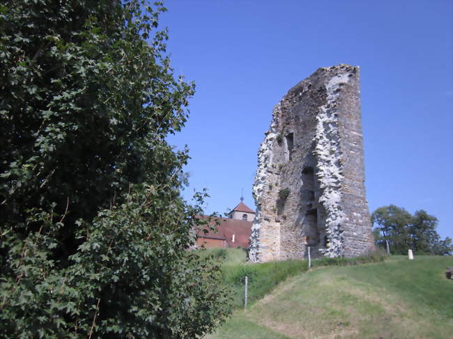 Toulouse-le-Château - ruines du château et égliseJPG - Toulouse-le-Château (39230) - Jura