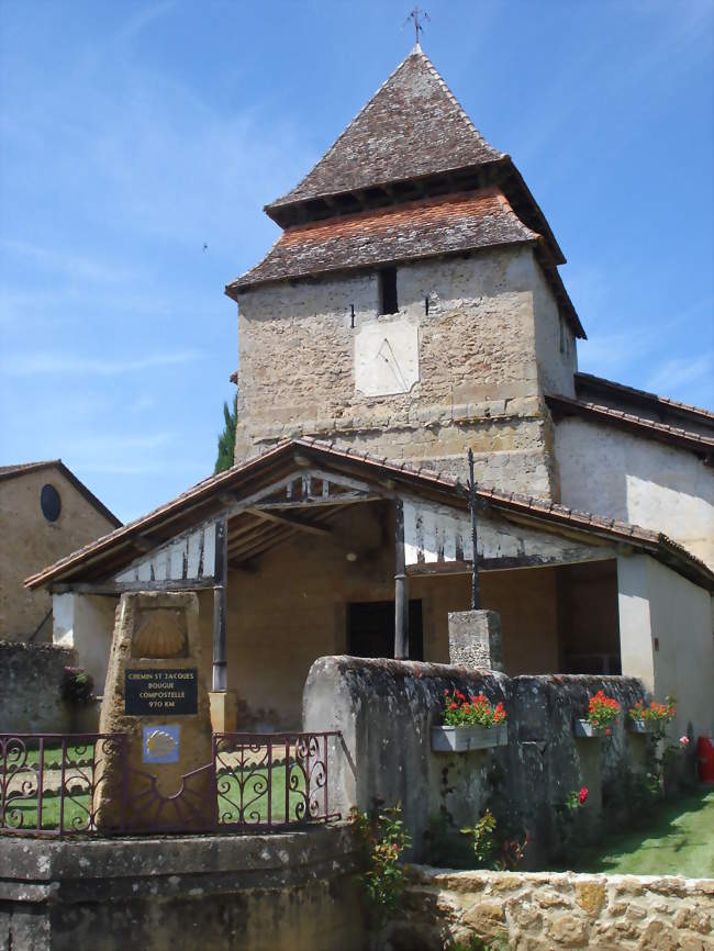 Église et balise pèlerinage de Saint-Jacques-de-Compostelle - Bougue (40090) - Landes
