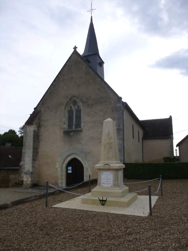 Vue extérieure de la façade de l'église - Saint-Rimay (41800) - Loir-et-Cher