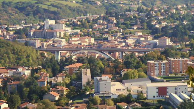 Vue générale du nord-ouest de Rive-de-Gier - Rive-de-Gier (42800) - Loire