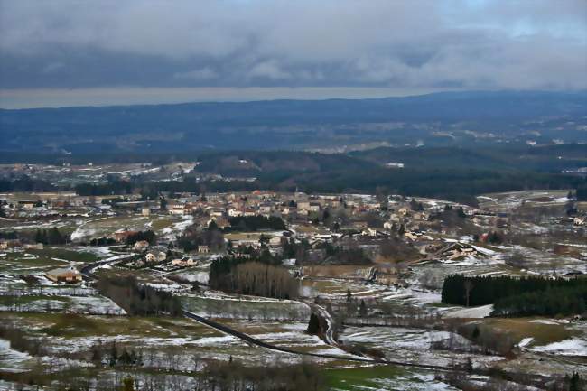 Le bourg de Saint-Jeures vu du Mounier - Saint-Jeures (43200) - Haute-Loire