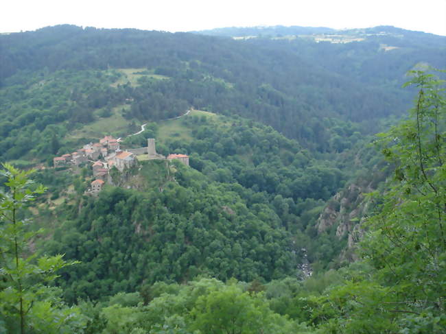 Tiranges, vue sur les gorges de l'Ance et le château de Chalancon - Tiranges (43530) - Haute-Loire