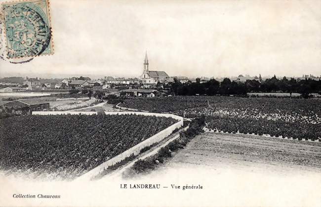 Le bourg, vu du Moulin-de-Beauchêne, vers 1910 - Le Landreau (44430) - Loire-Atlantique