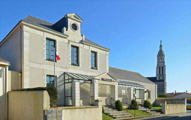 Mairie et église Saint-Léobin - Saint-Lumine-de-Coutais (44310) - Loire-Atlantique