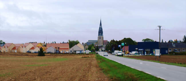 Vue générale de la ville depuis la route de Pithiviers - Beaune-la-Rolande (45340) - Loiret
