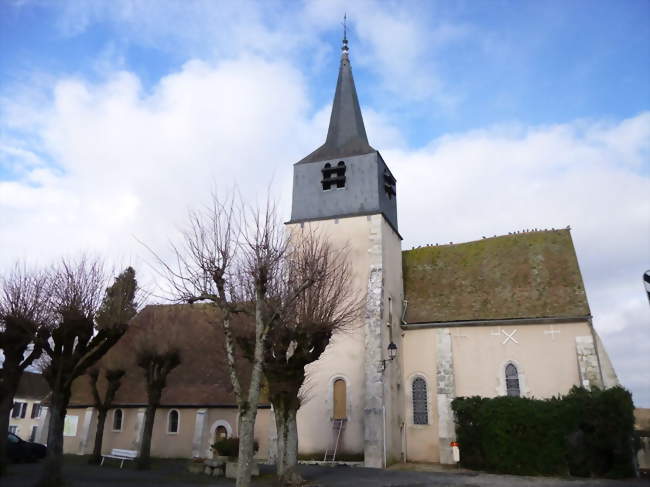 L'église Saint-Loup et Saint-Roch,façade ouest - La Chapelle-sur-Aveyron (45230) - Loiret