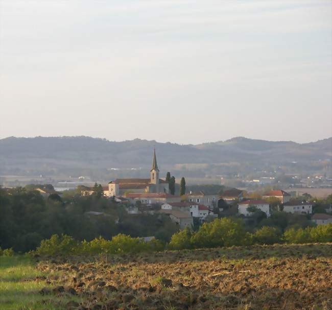 Panorama de Galapian, depuis le plateau de Crabé, au sud du village - Galapian (47190) - Lot-et-Garonne