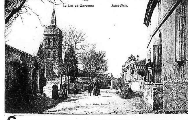 Vue de Saint-Sixte vers 1900 - Saint-Sixte (47220) - Lot-et-Garonne