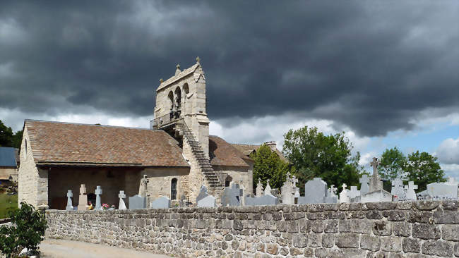 Eglise du Fau et son clocher peigne - Fau-de-Peyre (48130) - Lozère