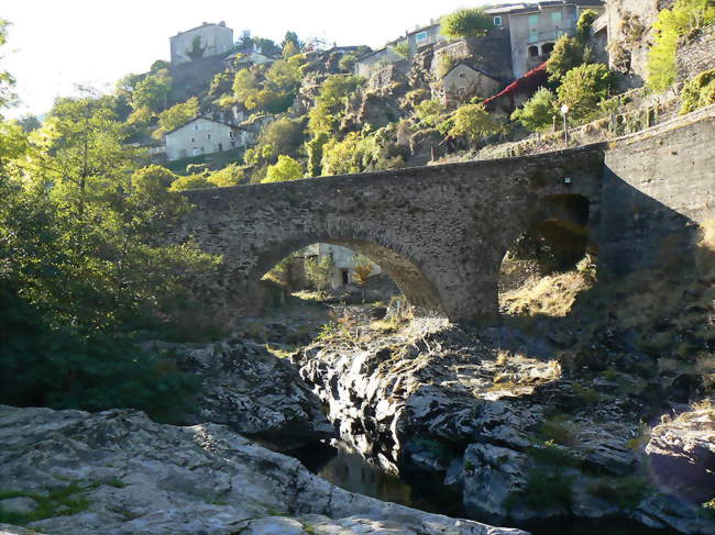 Vebron et son pont, depuis la rive du Tarnon - Vebron (48400) - Lozère