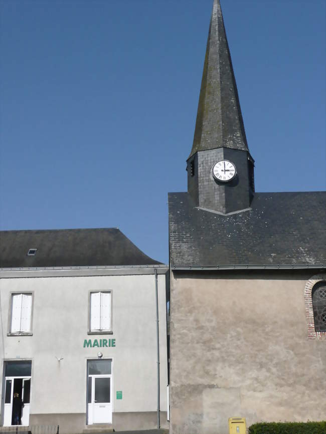 Mairie et église de Vergonnes - Vergonnes (49420) - Maine-et-Loire
