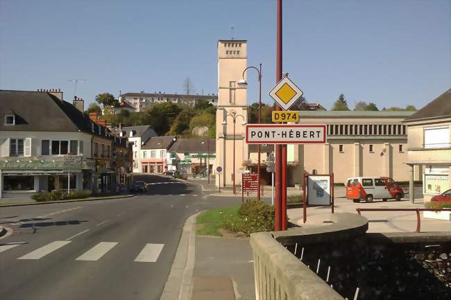 Pont-Hébert, vue depuis le pont sur la Vire - Pont-Hébert (50880) - Manche