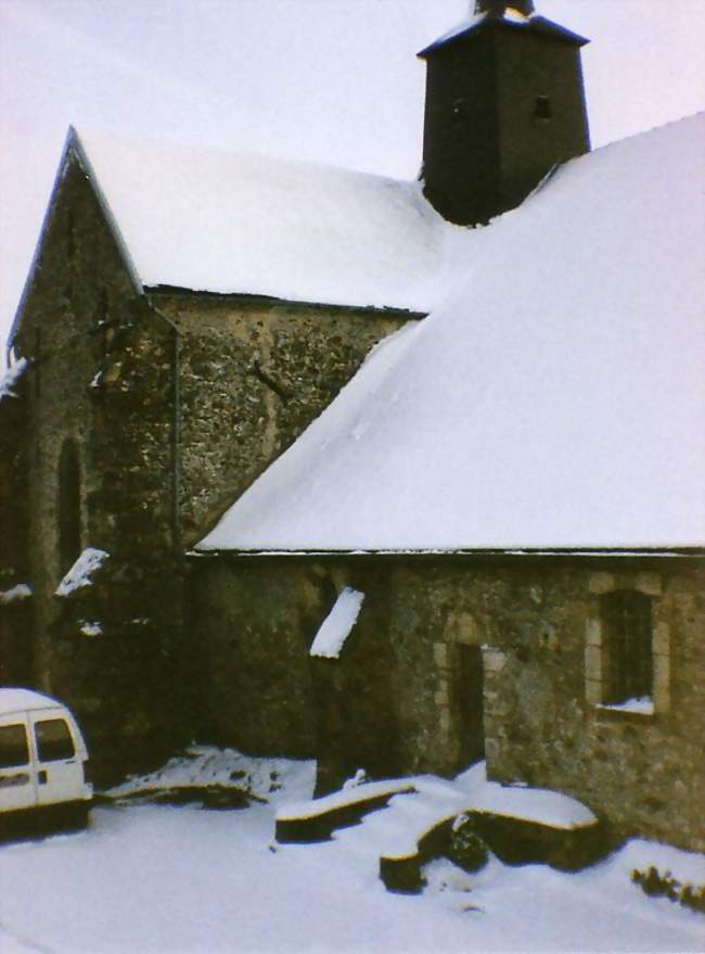 L'église sous la neige - Corrobert (51210) - Marne