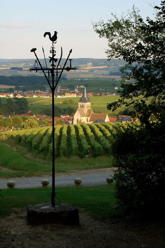 Ville-Dommange et l'église depuis la Chapelle Saint-Lié - Ville-Dommange (51390) - Marne