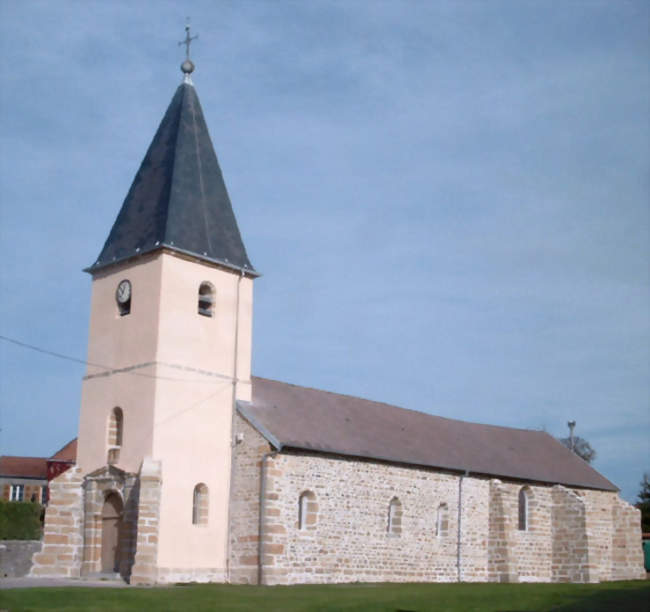 L'église Saint-Valbert, vue de la place Jules-Claude Ziegler - Soyers (52400) - Haute-Marne