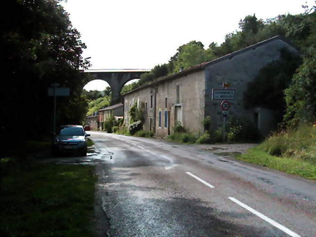 Entrée du village en venant de Neufchâteau Le viaduc fait part d'un chemin de fer abandonné - Thonnance-les-Moulins (52230) - Haute-Marne