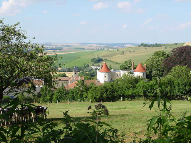 Le château et l'église - Belleau (54610) - Meurthe-et-Moselle