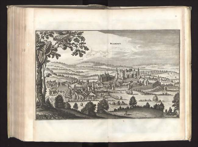 Vue de Blâmont et son château en 1645 - Blâmont (54450) - Meurthe-et-Moselle