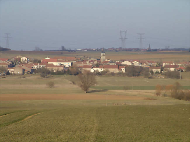 Éply vu de la route de Morville - Éply (54610) - Meurthe-et-Moselle