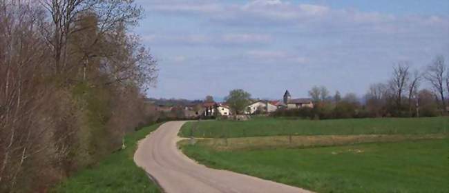 Fréménil, vu depuis la route de Domjevin - Fréménil (54450) - Meurthe-et-Moselle