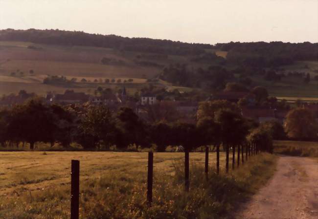 Le village de Dannevoux vu depuis la côte - Dannevoux (55110) - Meuse