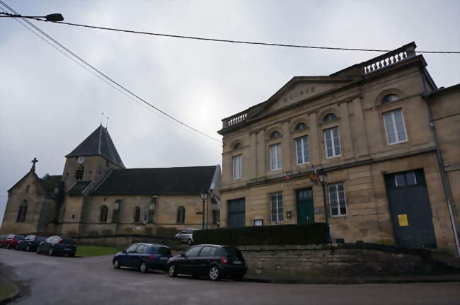 Mairie & église - Saudrupt (55000) - Meuse
