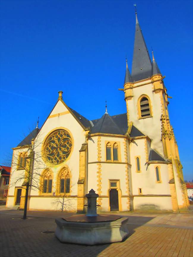 Le temple protestant - Courcelles-Chaussy (57530) - Moselle
