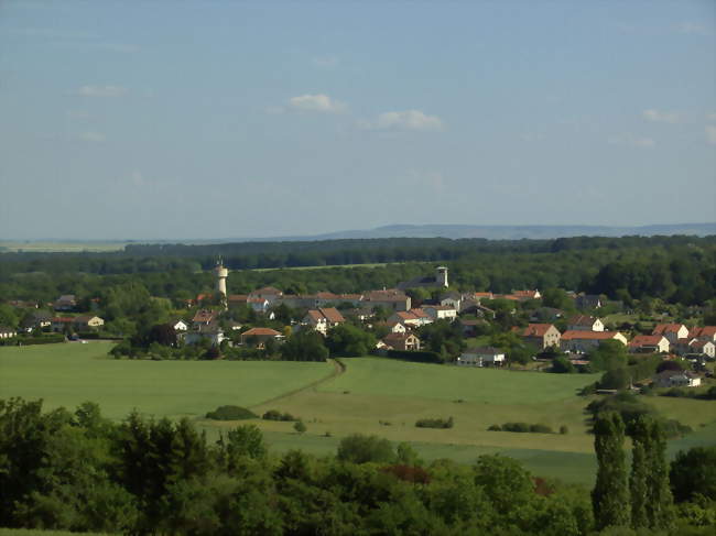 Vue du village Féy depuis la côte de Sommy - Féy (57420) - Moselle