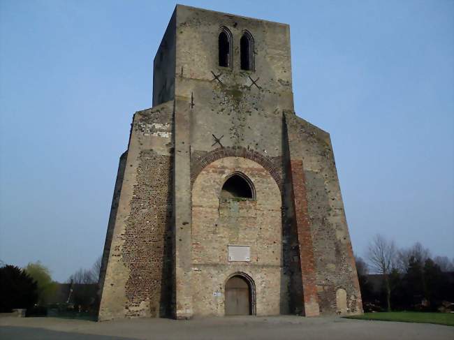 La tour carrée de l'abbaye de Saint Winoc - Bergues (59380) - Nord