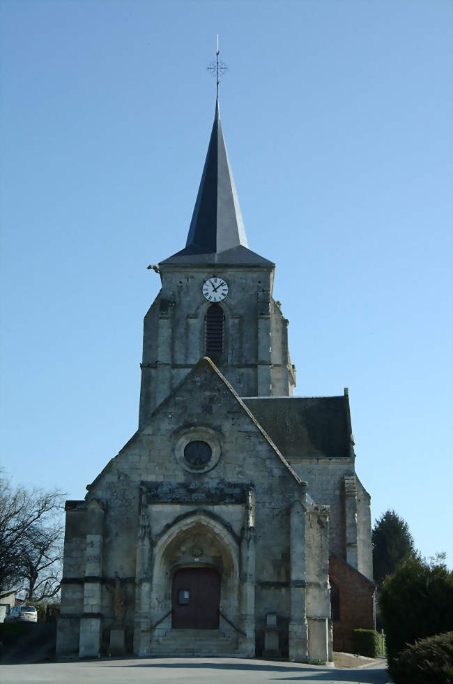 Église Saint-Nicolas Chur du XIVe, chapelle Renaissance à voûtes et pendentifs Boiseries du XVIIIe Christ en bois du XVe - Cempuis (60210) - Oise