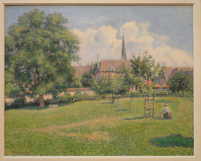 Le quartier de l’église, peinture de Pissarro