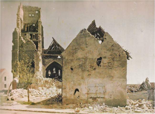 L'église en 1915 - Étavigny (60620) - Oise