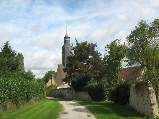 Chemin vers l'église Saint-Laurent - Les Menus (61290) - Orne