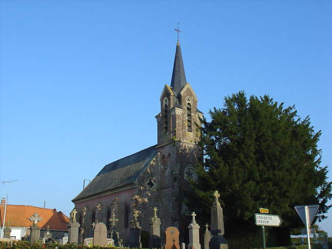 Le cimetière et l'église - Beauvois (62130) - Pas-de-Calais