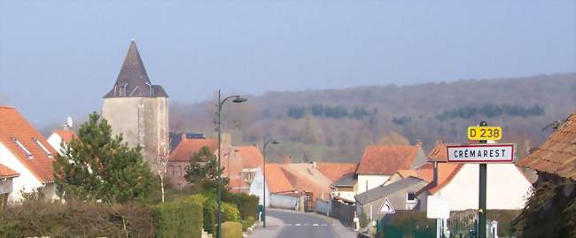 Vue sur Crémarest depuis la D 238 - Crémarest (62240) - Pas-de-Calais