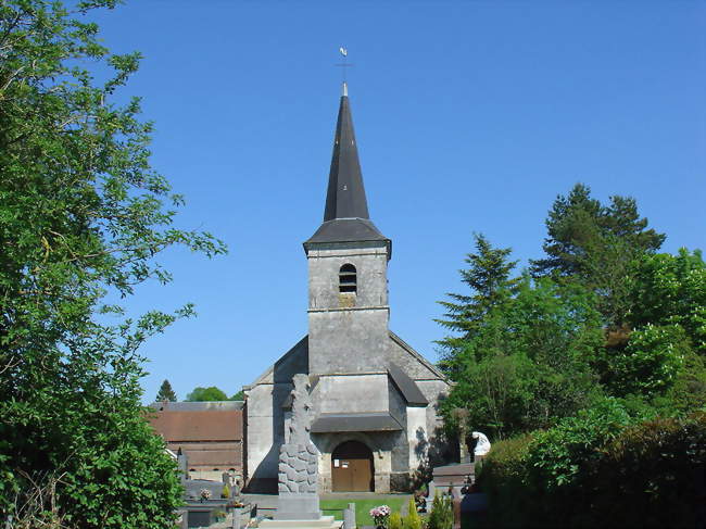 Le monument aux morts et l'église Saint-Martin - Herlin-le-Sec (62130) - Pas-de-Calais