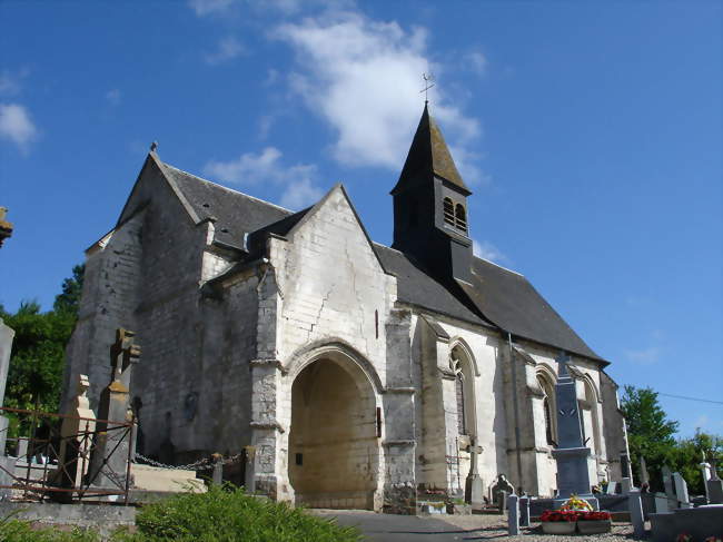 L'église Saint-Germain et le monument aux morts - Hesmond (62990) - Pas-de-Calais