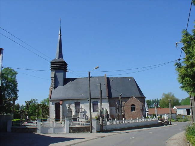 L'église Saint-Vaast et le monument aux morts - Ternas (62127) - Pas-de-Calais