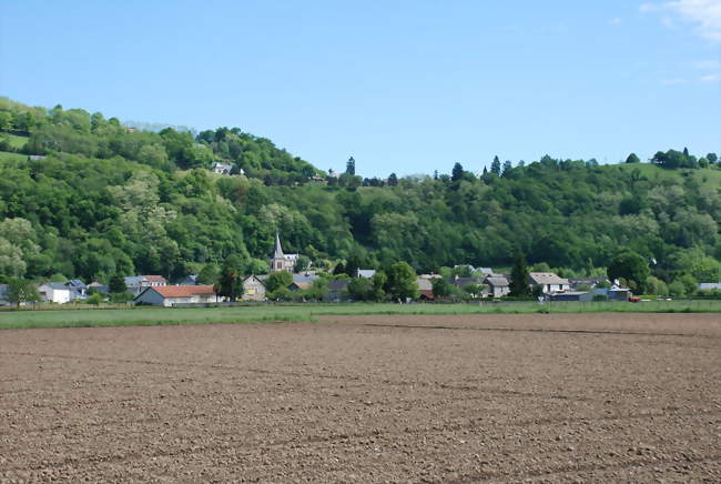 Lézignan vu depuis Piole, en venant de Lourdes - Lézignan (65100) - Hautes-Pyrénées