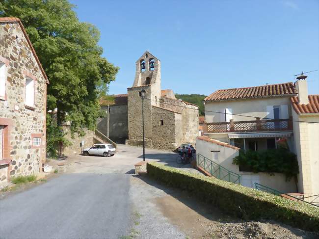 Rue principale et église - Taillet (66400) - Pyrénées-Orientales